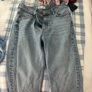 Zara straight leg light wash jeans